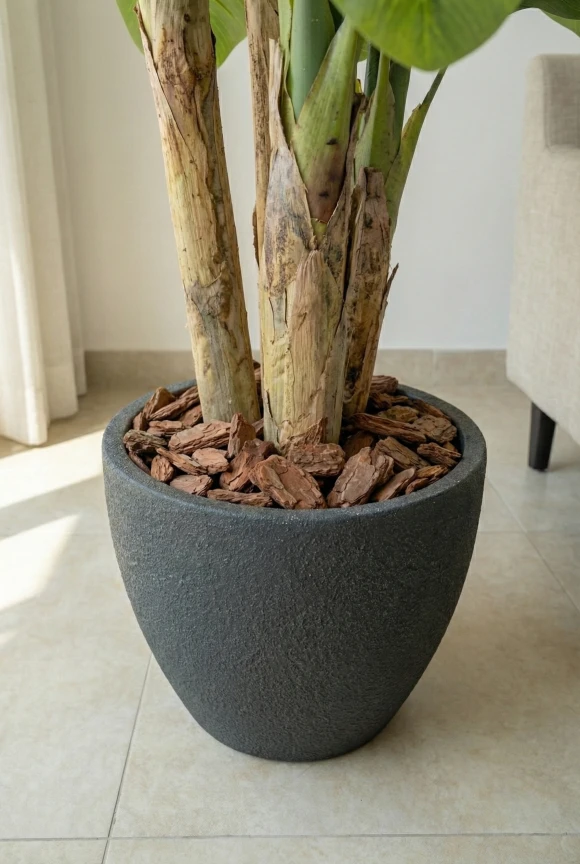 Artificial Banana Tree in Black Easington Pot - 140cm