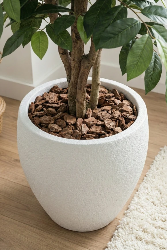 Artificial Coffee Tree in White Easington Pot - 150cm
