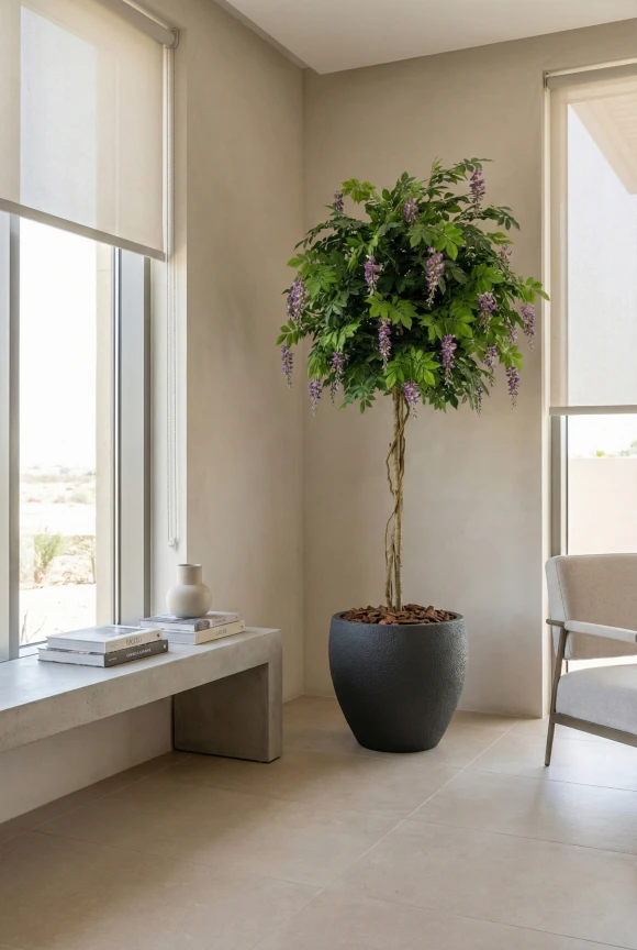 Artificial Wisteria Tree in Easington Pot - 210cm