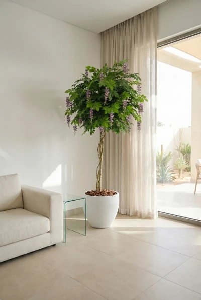 Artificial Wisteria Tree in Easington Pot - 210cm