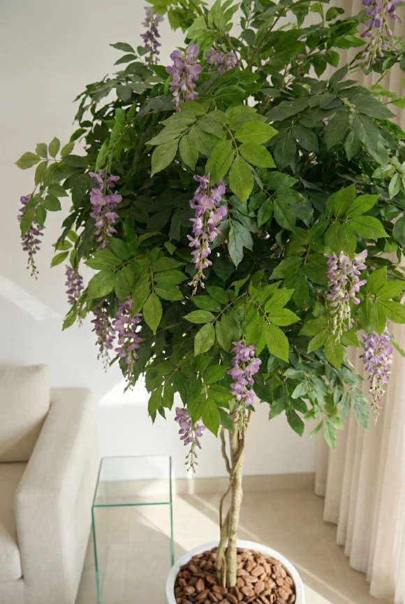 Artificial Wisteria Tree in Easington Pot - 210cm