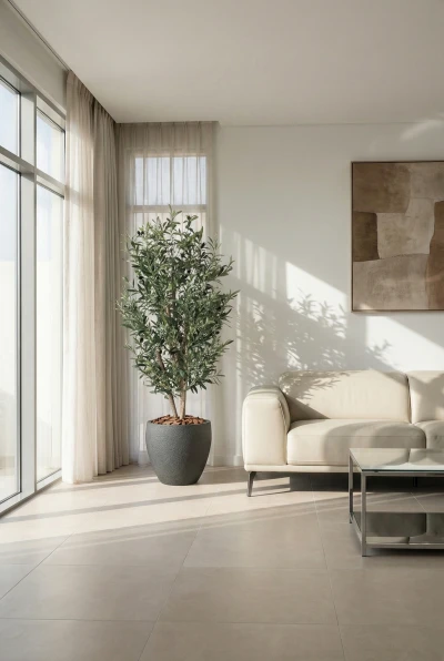 Artificial Olive Tree in Black Easington Pot - 150cm