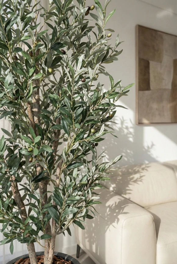 Artificial Olive Tree in Black Easington Pot - 150cm