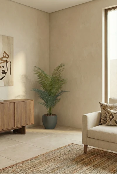 Artificial Areca Palm in Black Easington Pot - 120cm