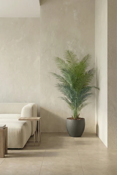 Artificial Areca Palm in Black Easington Pot - 170cm