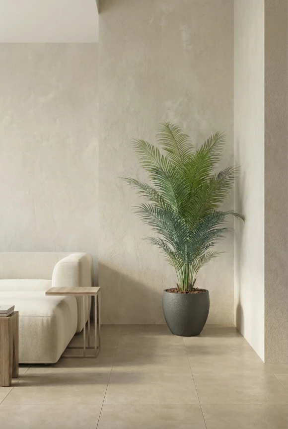 Artificial Areca Palm in Black Easington Pot - 170cm
