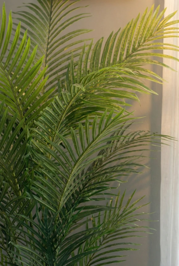 Artificial Areca Palm in White Easington Pot - 120cm