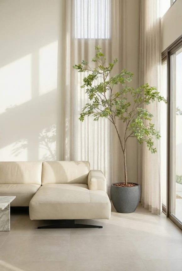 Artificial Elm Tree in Black Easington Pot - 250cm