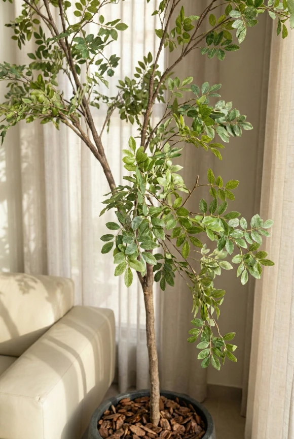 Artificial Elm Tree in Black Easington Pot - 250cm