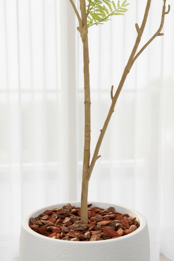 Artificial Jacaranda Tree in White Easington Pot - 180cm