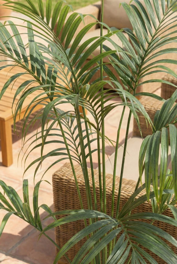 Outdoor Artificial Kentia Palm in Earle Dumpy Pot - 230cm