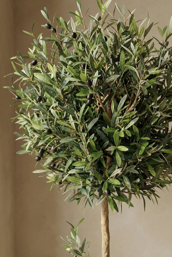 Artificial Olive Ball Tree in Mocha Earle Dumpy Pot - 150cm