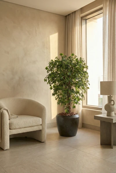 Artificial Ficus Liana in Mocha Earle Dumpy Pot - 150cm