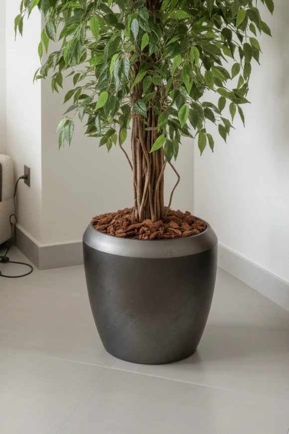 Artificial Ficus Liana in Slate Earle Dumpy Pot - 180cm