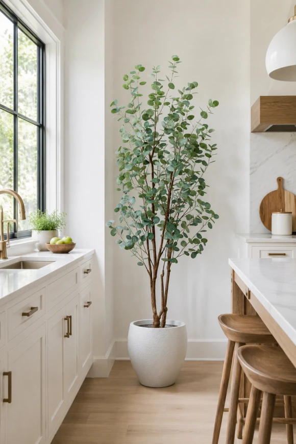 Image of Artificial Eucalyptus Tree in Easington Pot - 240cm