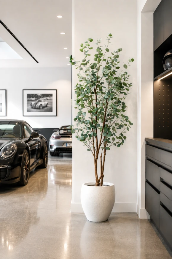 Image of Artificial Eucalyptus Tree in Easington Pot - 240cm