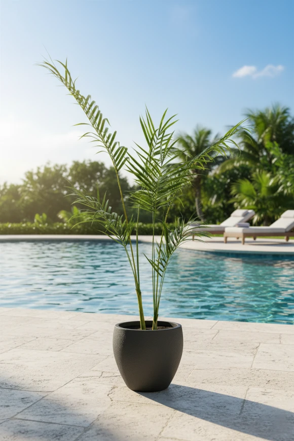 Image of Outdoor Artificial Areca Palm in Easington Pot - 190cm
