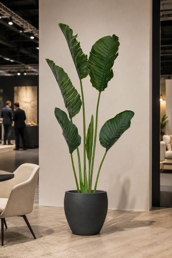 Image of Outdoor Artificial Traveller Palm in Easington Pot - 195cm