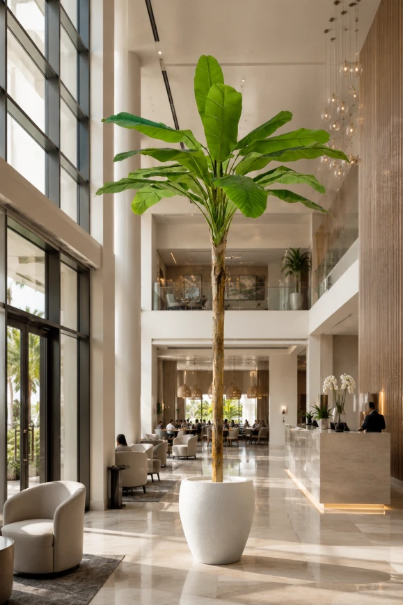 Image of Artificial Banana Tree in Easington Pot - 350cm