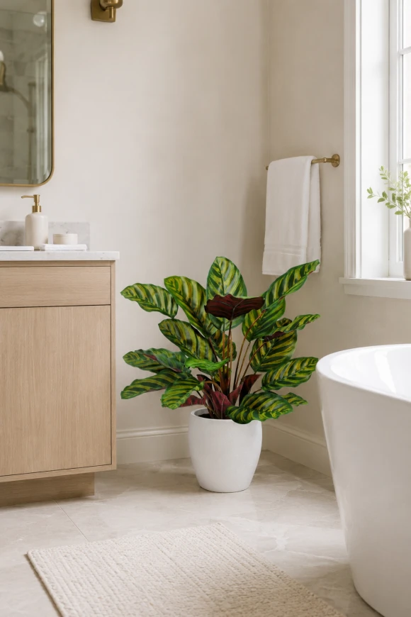 Image of Artificial Calathea Roseopicta in Easington Pot - 70cm