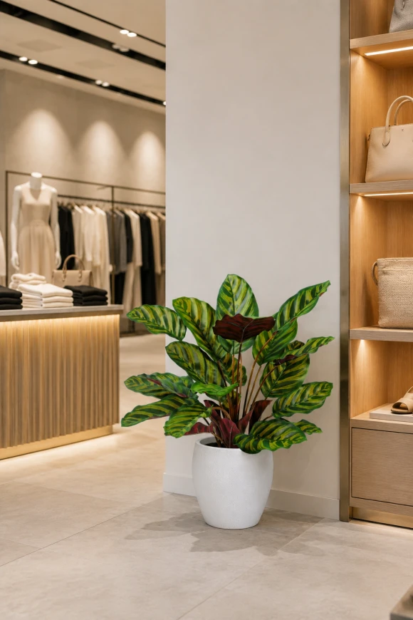 Image of Artificial Calathea Roseopicta in Easington Pot - 70cm