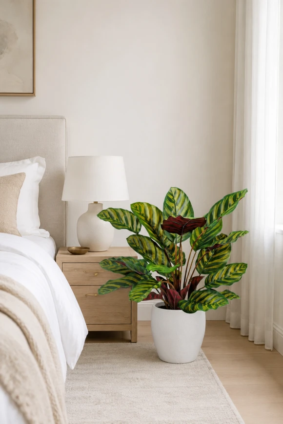 Image of Artificial Calathea Roseopicta in Easington Pot - 70cm