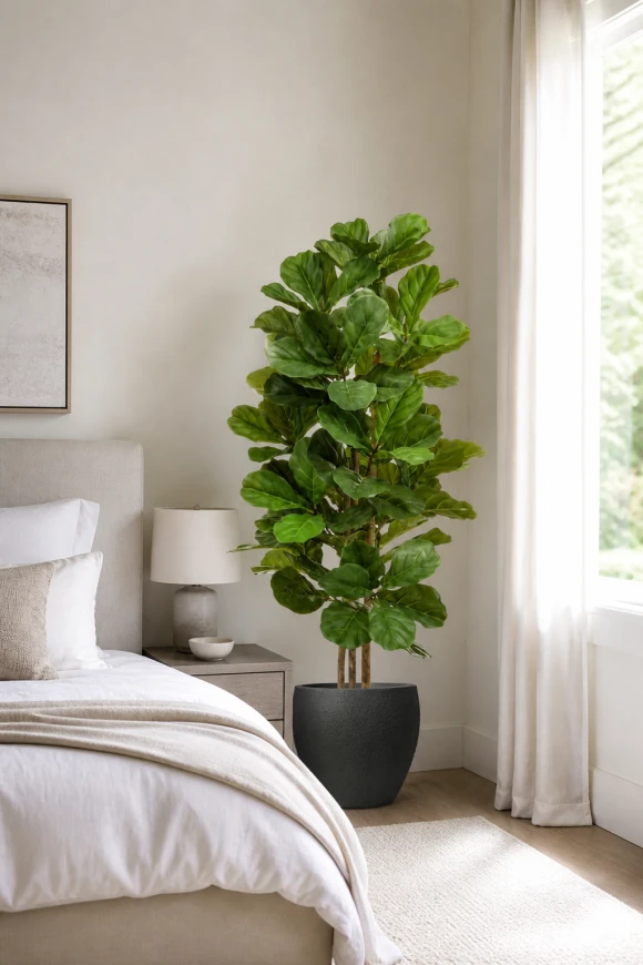 Image of Artificial Fiddle Tree in Easington Pot - 150cm