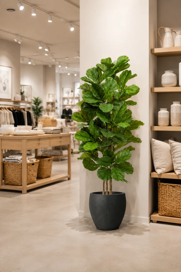 Image of Artificial Fiddle Tree in Easington Pot - 150cm