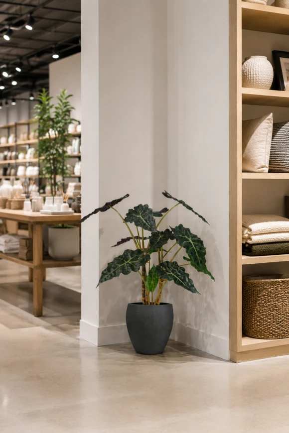 Image of Artificial Alocasia in Easington Pot - 80cm