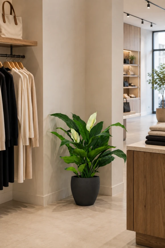 Image of Artificial Peace Lily in Easington Pot - 70cm