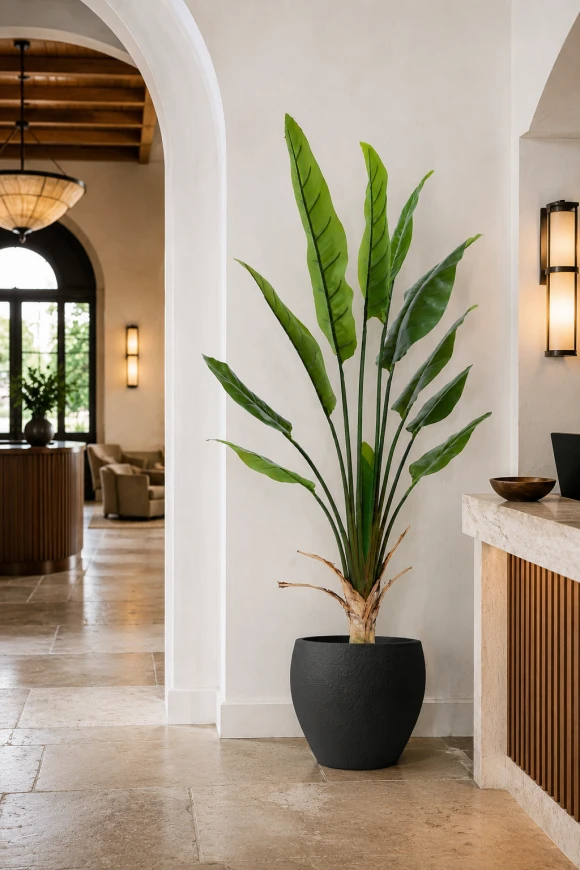 Image of Artificial Traveller Palm in Easington Pot - 150cm