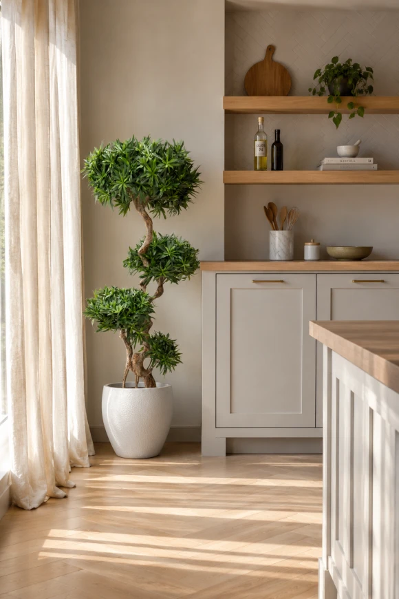 Image of Artificial Podocarpus Cloud in Easington Pot - 150cm