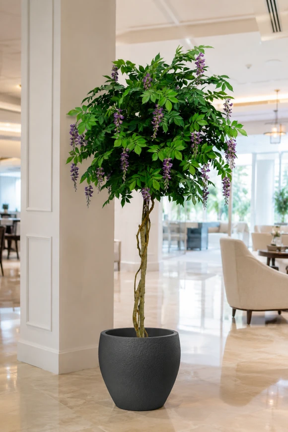 Image of Artificial Wisteria Tree in Easington Pot - 210cm