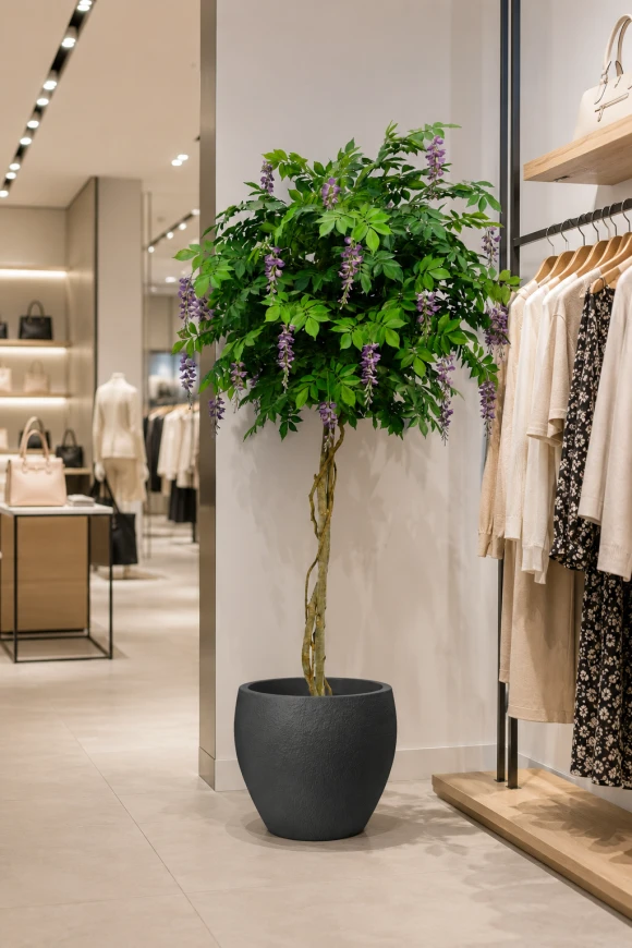 Image of Artificial Wisteria Tree in Easington Pot - 210cm