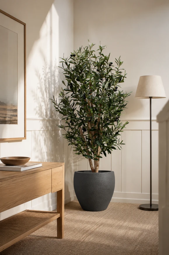 Image of Artificial Olive Tree in Easington Pot - 150cm