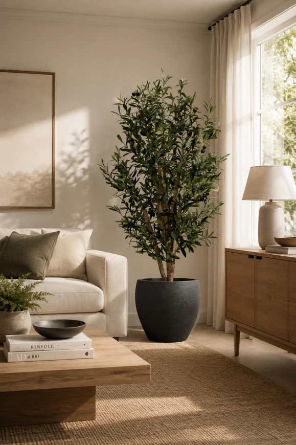 Image of Artificial Olive Tree in Easington Pot - 150cm