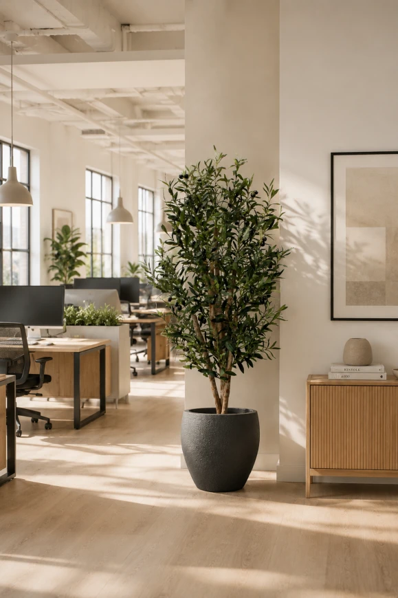 Image of Artificial Olive Tree in Easington Pot - 150cm