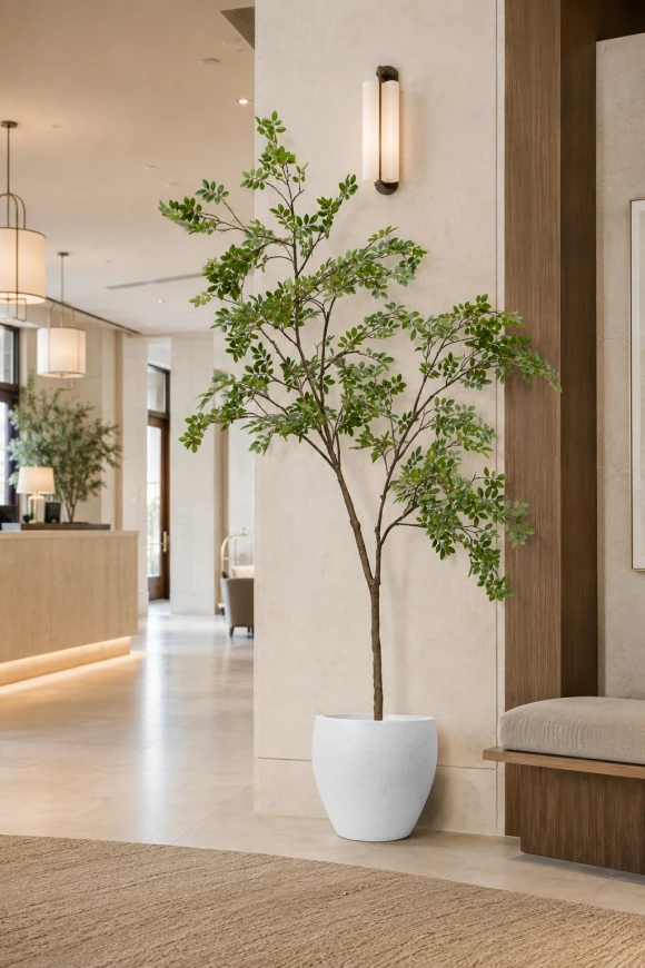 Image of Artificial Elm Tree in Easington Pot - 240cm