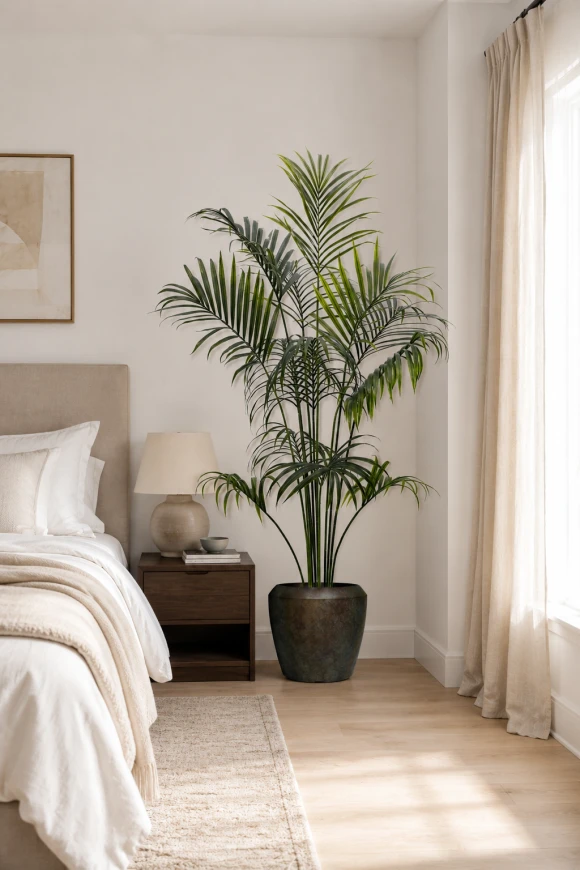 Image of Outdoor Artificial Kentia Palm in Earle Dumpy Pot - 230cm