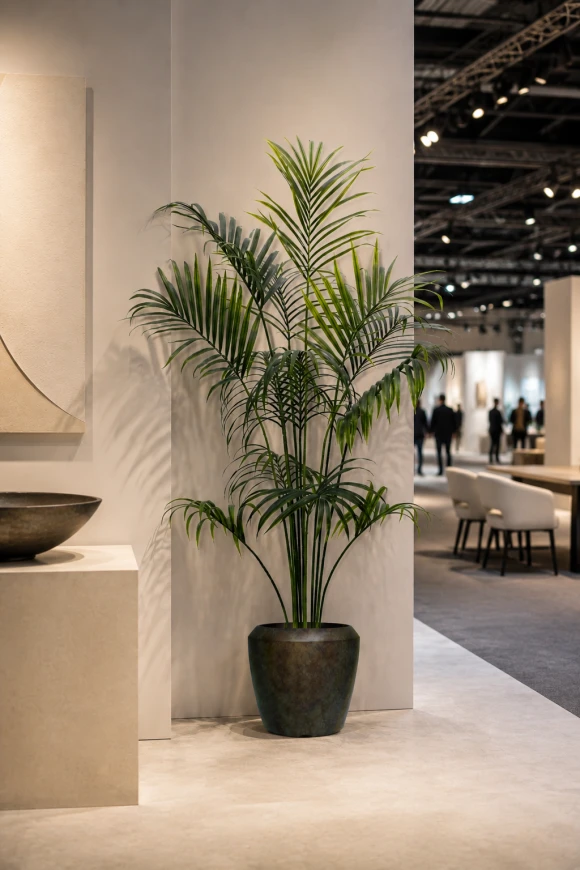 Image of Outdoor Artificial Kentia Palm in Earle Dumpy Pot - 230cm