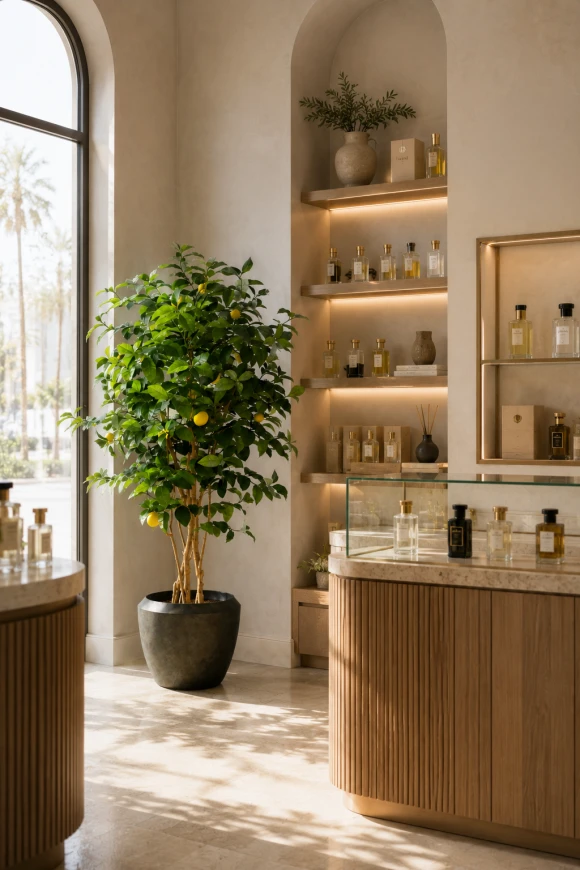 Image of Artificial Lemon Tree in Earle Dumpy Pot - 150cm