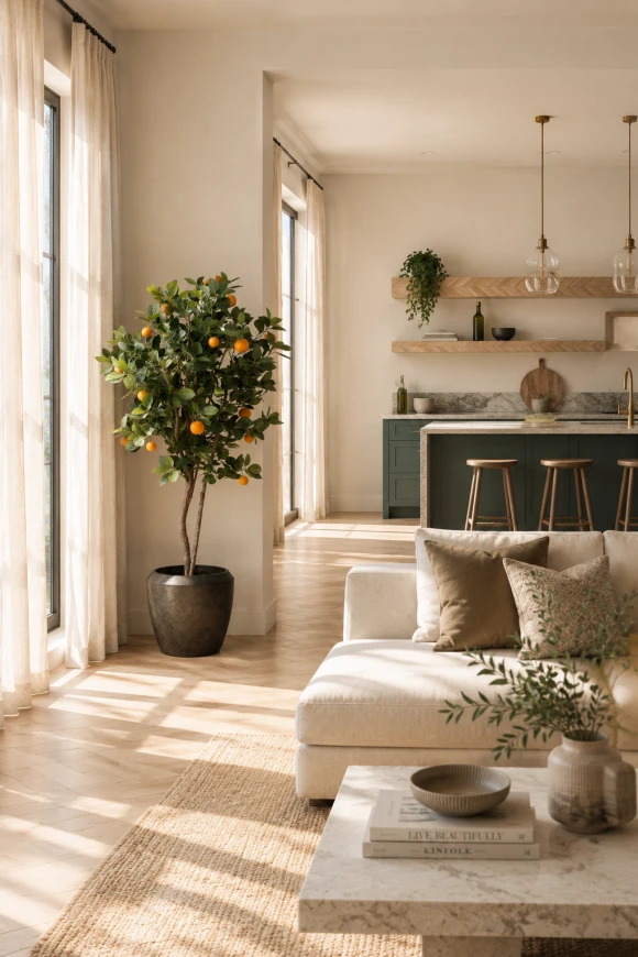 Image of Artificial Orange Tree in Earle Dumpy Pot - 150cm