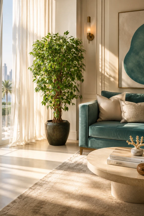 Image of Artificial Ficus Liana in Earle Dumpy Pot - 150cm