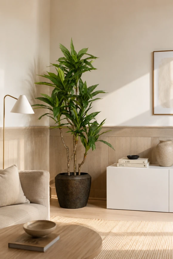Image of Artificial Cordyline in Earle Dumpy Pot - 150cm