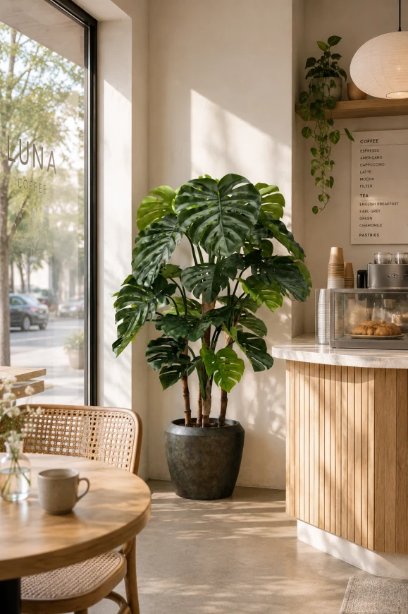 Image of Artificial Monstera in Earle Dumpy Pot - 165cm