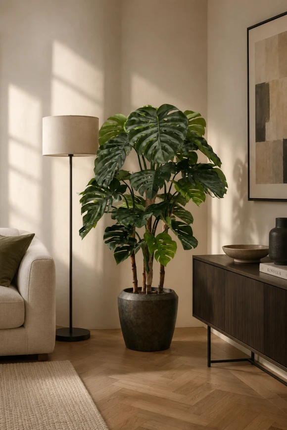 Image of Artificial Monstera in Earle Dumpy Pot - 165cm