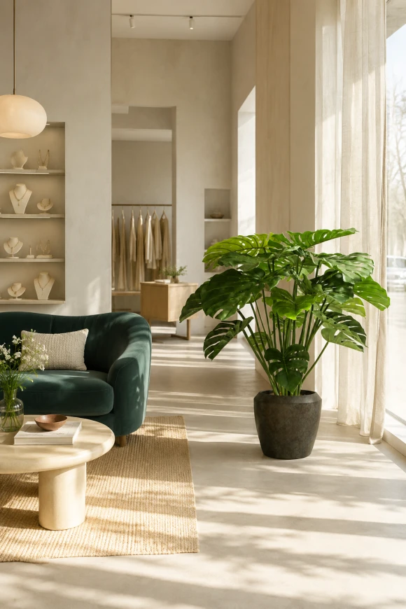 Image of Artificial Monstera in Earle Dumpy Pot - 120cm
