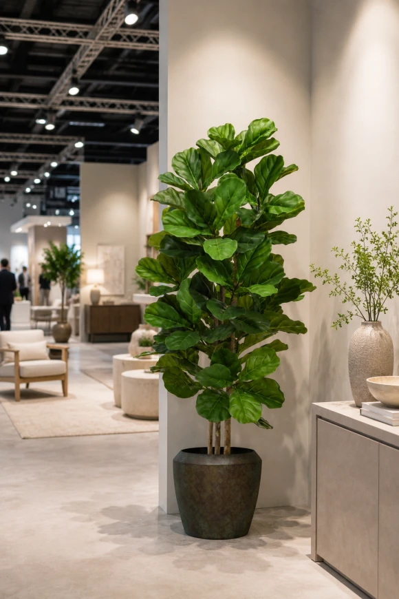 Image of Artificial Fiddle Tree in Earle Dumpy Pot - 150cm