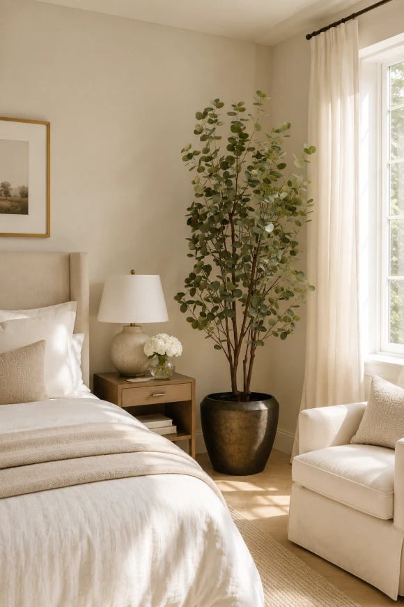 Image of Artificial Eucalyptus Tree in Earle Dumpy Pot - 240cm
