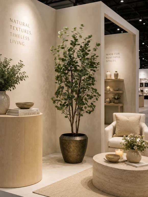 Image of Artificial Eucalyptus Tree in Earle Dumpy Pot - 240cm